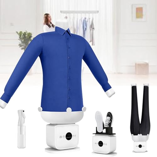 Kindevieft Maniquí de Planchado, planchadora de Camisas y máquina de Planchar para Camisas, Blusas, Camisetas, Pantalones, Elimina Arrugas y desodoriza, Control táctil TypeA