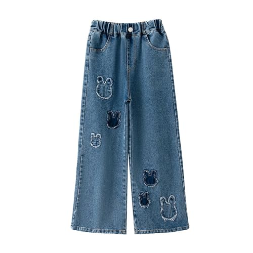 Jean décontracté pour filles en denim robuste qui ne serre pas la taille pour l'école