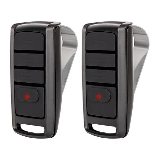 O3T-BX O3T-A 315/390MHZ Dual Frequency Auto-Seek Overhead Door Garage Opener Remote, for Overhead Door CodeDodger/Genie Intellicode, 3 Buttons Remote Replace for Overhead Door Remote (2 Pack)