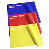 Sportout Fitnessbänder 3er-Set, 2m Ultra Lange Gymnastikband,3 Widerstandsstufen Dehnbänder,Resistance Band Trainingsbänder für Yoga, Ballett, Pilates, Physiotherapie