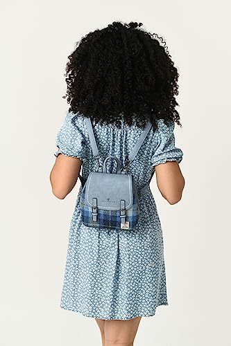 Harris tweed The Mini Jura Backpack, Blue Tartan, Mini2