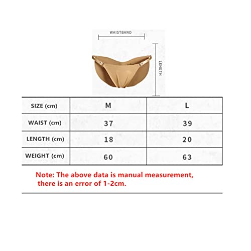 Bragas de silicona acolchadas para mujer, braguitas realzadoras de glúteos y caderas con relleno falso, moldeador corporal realzador de caderas (piel, M) - imagen 3