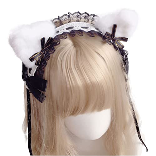 morytrade カチューシャ ヘッドドレス 髪飾り レディース コスプレ リボン ゴスロリ ねこみみ ロリータ 猫 (黒)