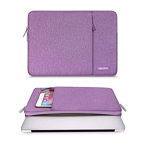 Image of MOSISO Laptop Case 13 inch, 13 inch Laptop Sleeve Compatible with MacBook Air M4 M3 M2 M1 2025-2018 / Pro M2 M1 2025-2016, Polyester Vertical Computer Sleeve Bag with Pocket, Light Violet