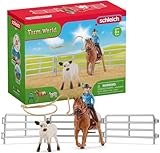 Schleich 42577 Farm World   Coffret de Jouets Rodéo   Animaux de la Ferme et Accessoires Western Réalistes   9 Jouets Pours Garçons et Filles