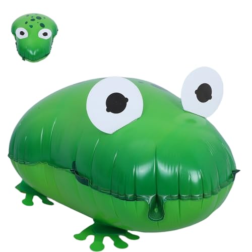 JECOMPRIS Globo de Rana Caminante Inflable de Aluminio Decoración para Fiestas Infantiles y Shower Globo de Animal Que Camina Resistente y Fácil de Inflar Adecuado para Cumpleaños y