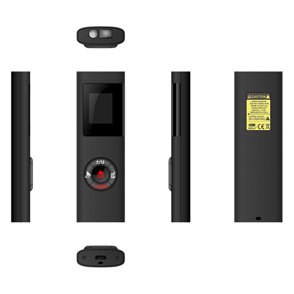 TopHomer JQ40 Télémètre Laser, Mesureur Numérique Portable à Rétroéclairage LED, Outil Portatif pour Mesure de Distance/Superficie/Volume