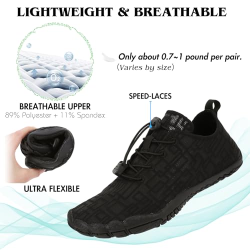Hike Barefoot Shoes Womens Mens, Breathable & Non-Slip Water Shoes Wide Toe Box Zero Drop Minimalist Footwear2