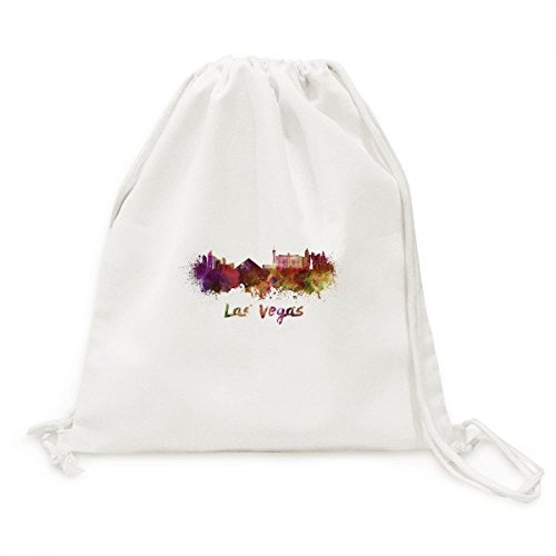 Toile Drawstring Backpack Las Vegas : sac de voyage léger avec cordon