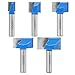 Produktbild WSOOX 8mm Schaft Bottom Cleaning Router Bit Set 5 Stück Router End Milling Cutter Woodworking Tool Bit 10/15/20/25/30mm