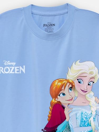 Image of Nap Chief Kids Cotton Disney Character Co ord Set for Girls, T Shirt and Shorts for Casual Wear