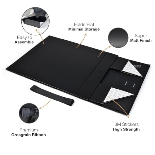 Image of RBS- LARGE Gift Boxes (34 x 33 x 10cm) Gift Boxes for Packaging (1 Pack) Hamper Boxes for Gift Holds Upto 10 kg Gift Packing Box for Gifting Hamper Box (Large Black)