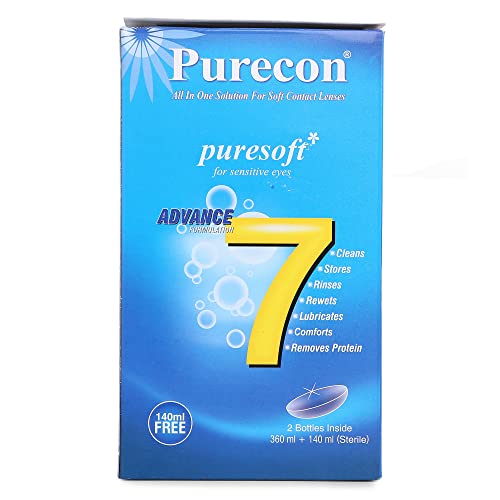 Purecon Puresoft Multi Purpose contact lense solution Combo, Ideal For Soft Contact Lenses (500 ml) - Image 2
