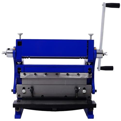 Gecheer 3-in-1 Sheet Metal Brake, Shear & Slip Roll Machine &ndash; 12-inch Capacity, 20-Gauge Max, 90&deg; Bending, Heavy-Duty Cast Iron Construction for Steel and Aluminum