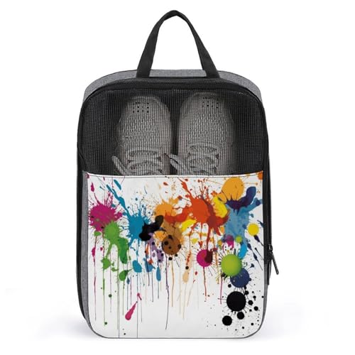 Bolsas para zapatos con asa de diseño abstracto para viajes