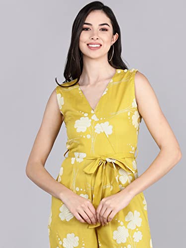 Image of Vaamsi Women's Cotton Above The Knee Jumpsuit