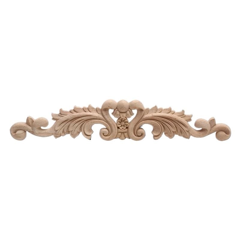 Sculpture sur bois decorative haut de gamme au motif fleur et coeur pour meuble C52-5