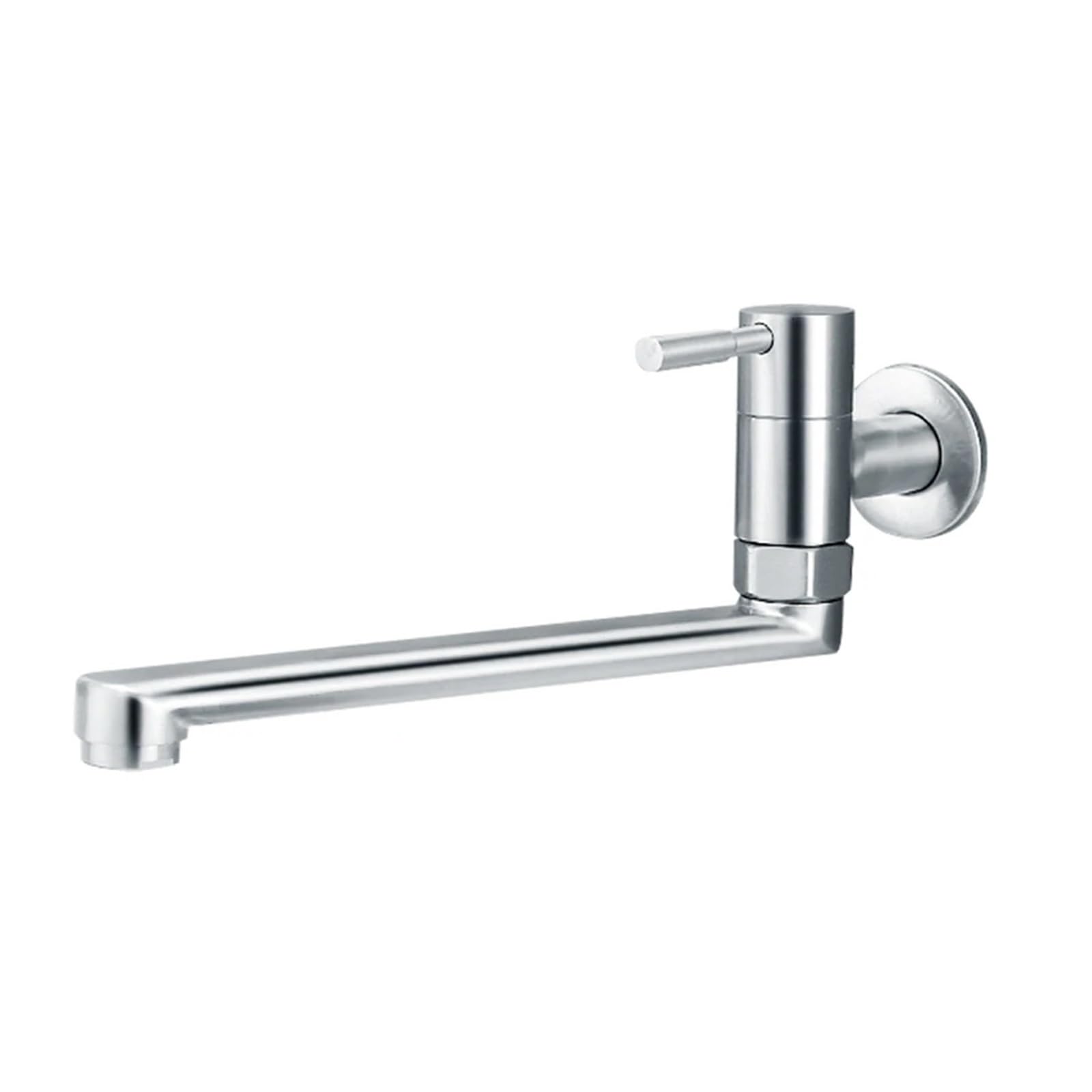Kitchen Faucet, Kitchen Faucet 180 Degree Rotation Sink Mop Pool Tap, Stainless Steel Lengthened Wall Mounted Single Cold Water Faucets