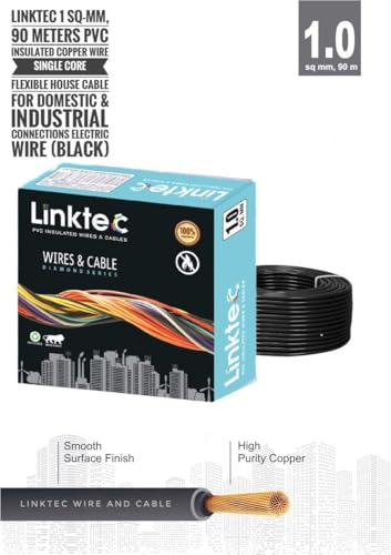 Image of PVC Insulated Wire 90 Meter Copper Wire (BLACK, 1.00 SQ MM)