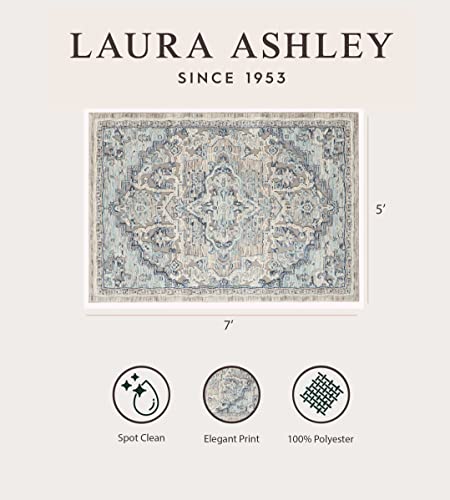 Laura Ashley Mystic Chenille Turkish Area Rug #TOP26
