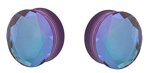 Plugs en verre Aurora Borealis 8mm pour affirmer votre style au quotidien