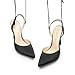 DREAM PAIRS Women's Strappy High Stilletos Heels Pointed Toe Sexy Slingback Lace Up Dress Wedding Pumps Shoes,Size 8,Black-Satin,SDPU2436W