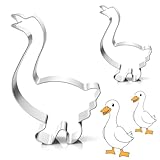 Martinsgans Ausstecher Groß - 16/8.8cm - 2 Stück Ausstechform Gans Keksausstecher Kinder,Edelstahl Plätzchen Ausstecher Cookie Cutter Tiere Sankt Martin Gänse Ausstecherforme Weihnachten
