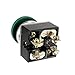 uxcell Push Button Switch Green Momentary AC 380V 5A Mushroom Head Pushbutton Switches 30mm Panel Mount Pack of 3