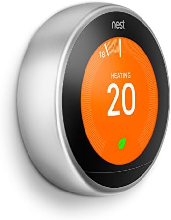 Google Nest Learning Thermostat 3rd Generation, Stainless Steel - Smart Thermostat - A Brighter Way To Save Energy