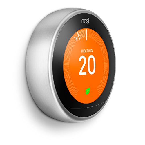 Google Nest Learning Thermostat 3rd Generation, Stainless Steel -...