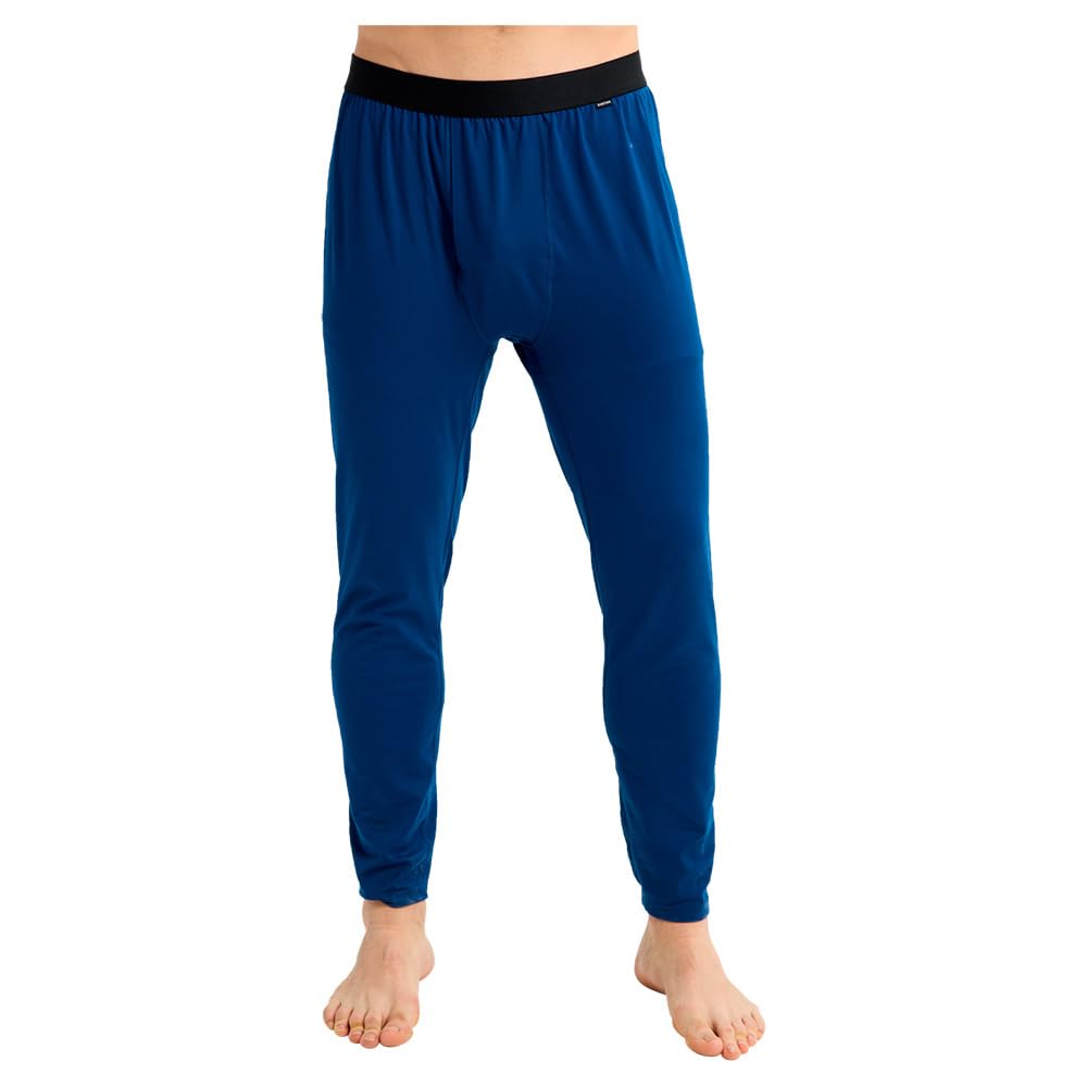 Pantalon midweight base layer thermique Burton homme bleu, sous-vêtement technique de ski stretch - 5