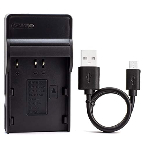 EN-EL3 Cargador USB Ultra Delgado para Nikon D100, D100 SLR, D200, D300,...