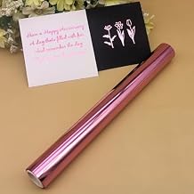 لفة رقائق معدنية ساخنة، 5 MLength X19.5 CMWidth الليزر الحبر لفة رقائق رد الفعل، استخدام طابعة ليزر تغليف، ورقة الثلاثية الأبعاد نقل الحرارة الحرفية احباط لملحقات الحرف اليدوية-الوردي