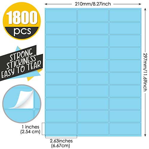 Geyee 60 Sheets Colored Address Label Assorted Fluorescent Label Mailing Labels Shipping Labels Printing Labels 1'' X 2.63'' Printable Multi Colored Stickers For Return Mailing Shipping Message #TOP1