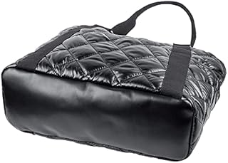 HunterBee Women's Middle Quilted Nylon Tote Bag Puffy Puffer Padded Multi Pockets Handbags Waterproof Beach nurse Purse Casual Travel Work Teacher Shopping Utility