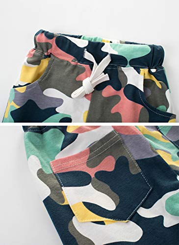 Image of Little Boys Shorts Set Toddler Boys 100% Cotton Summer Short Sleeve T-Shirts and Shorts Clothing Sets 2PCS