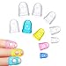 50Pcs Silicone Finger Tips Guard 5 Sizes Silicone Thimble Finger Pads Grip Finger Protector Covers for Paperwork, Cutting, Wax Carving, Guitar Playing (XS/S/M/L/XL)