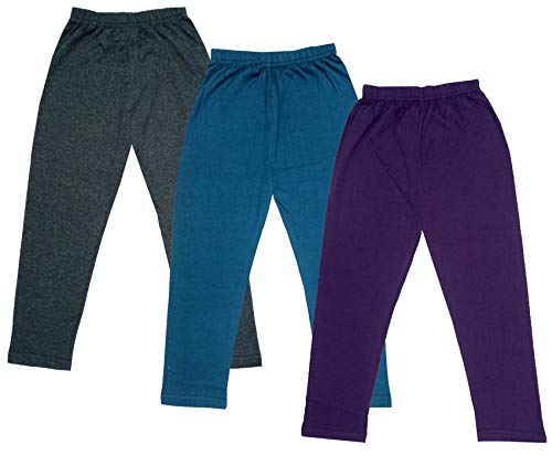 Image of indi weaves Girls Super Soft Cotton Solid Capri Pants Pack of 2