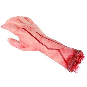Sage Square Fake Cosmetic Bloody Arm Hand for Prank Halloween Party Props Cosplay Decorations (Long Hand)