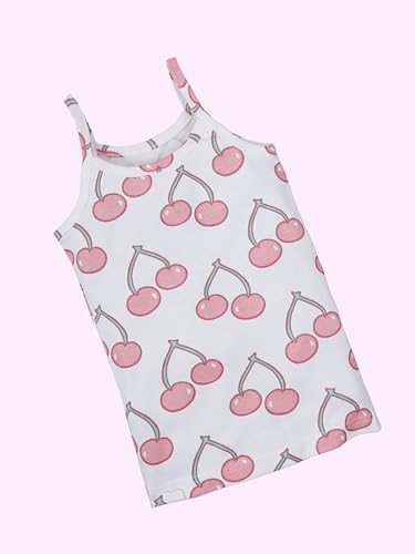 Image of KiddoPanti Girls 100% Cotton Printed Camisoles Tank Top Slips Pack of 3