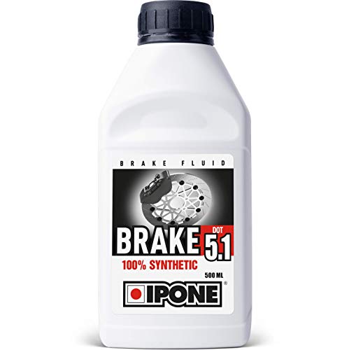 IPONE - Líquido de Freno y Embrague Moto - 500 ml - Brake Dot 5.1 - 100% Sintético - Punto de ebullición seco 270 en C