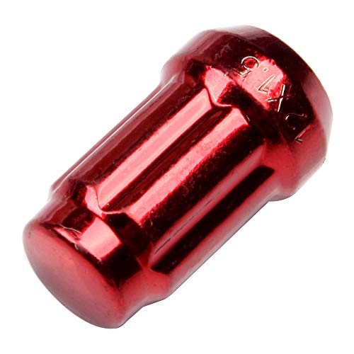 Image of SCITOO 24Pcs M12x1.5 Wheel Lug Nuts Set 1.37 inch Tall 3 /4 inch Hex Cone Seat | 12x1.5 Closed End Lug Nuts+2Key fit for Toyota 1997-2016 for Camry,1997-2016 for 4Runner,2000-2006 for Tundra OEM Factory Red