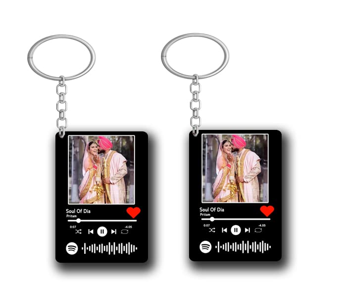 DON'T JUDGE ME Truly Customized Spotify Keychain With Song Code & Photo | Personalized Gifts For Friends With Scannable Song Code | Size -5.6 x 4.2 cm and thickness of the plaque is 4 MM
