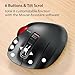 ELECOM EX-G Left Handed Trackball Mouse, 2.4 GHz USB Wireless, Ergonomic, Thumb Control, Tracking Roller Ball, 6 Programmable Buttons, Tilt Scroll