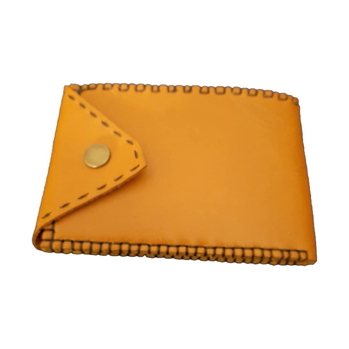 One Piece Handmade Leather Wallet, Buckle Wallet, Random Colors