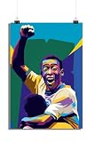 25 Artstreet Peléposter | Porträt einer Fußballlegende | 