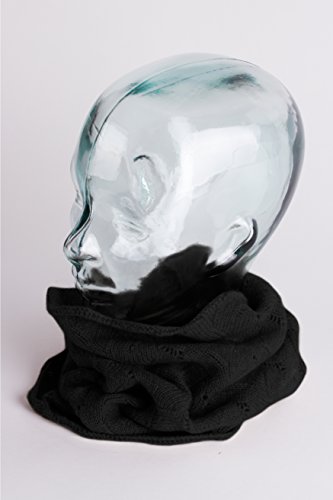 Womens 100% Cashmere Infinity Scarf Snood - Black - made in Scotland by Love Cashmere RRP $150,One Size,Black2