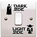 WDQTDY Star Wars Movie Lato oscuro Luce Interruttore laterale Adesivo Cameretta Decorazioni per la casa Starwars Adesivo murale Soggiorno Arte murale Poster