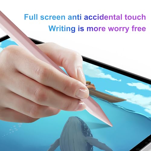 Image of Stylus Pen for iPad 6th-11th Generation,Fast Charge Apple iPad Stylus Pencil with Palm Rejection,Compatible with 2018-2026 i Pad 6 /7 /8 /9 /10 /11 Gen, Pro 13 inch /12.9 inch /11 inch /M4, Air 3 /4 /5 /M2, Mini 5 /6