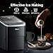 Silonn Countertop Ice Maker Machine - Auto-Cleaning Portable Ice Maker, 26lbs in 24Hrs, 2 Sizes of Bullet Ice for Home Kitchen Office Bar Party, Black